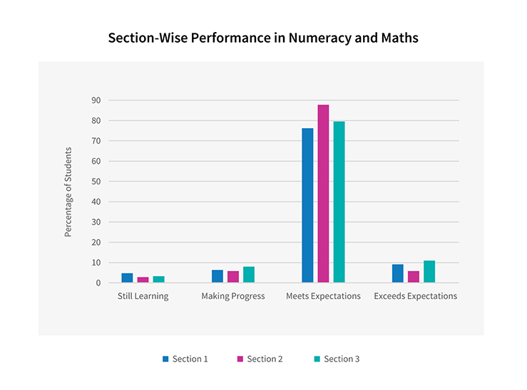 Section-wise Performance in Numeracy and Maths